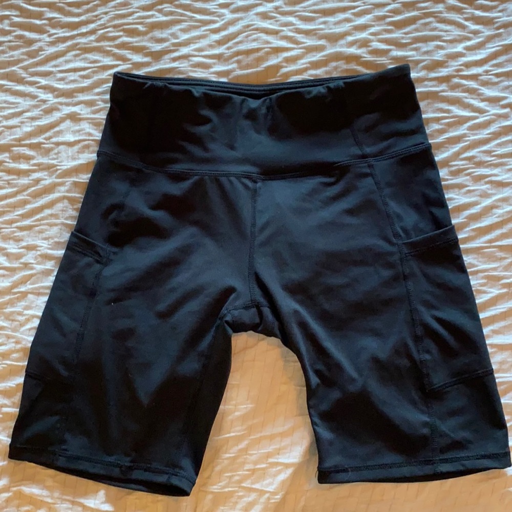 Black Athletic Biker Shorts